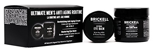 Brickell Men’s Ultimate Anti-Aging Routine – Anti-Wrinkle Night Face Cream and Eye Cream to Reduce Puffiness, Wrinkles, Dark Circles, & Under Eye Bags – Natural & Organic